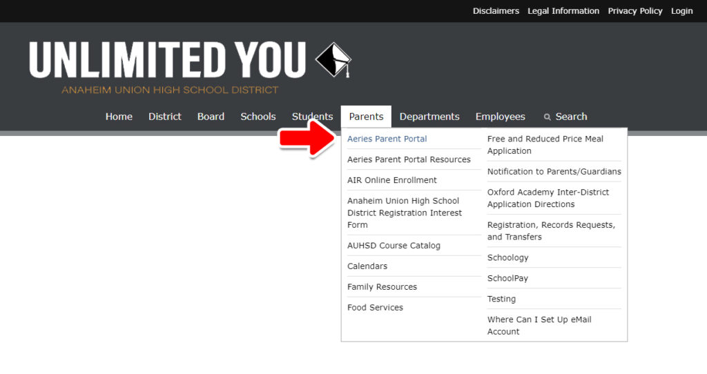 Anaheim Union High School District Parents Menu Anaheim Union High School District Parents Menu